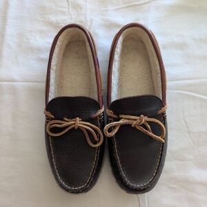 L.L. Bean Dark Brown Leather Slip-On Loafers